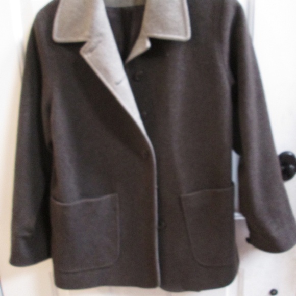 Vtg FORECASTER women's gray thigh length WOOL Jacket Sz 8 USA Made - Picture 15 of 16